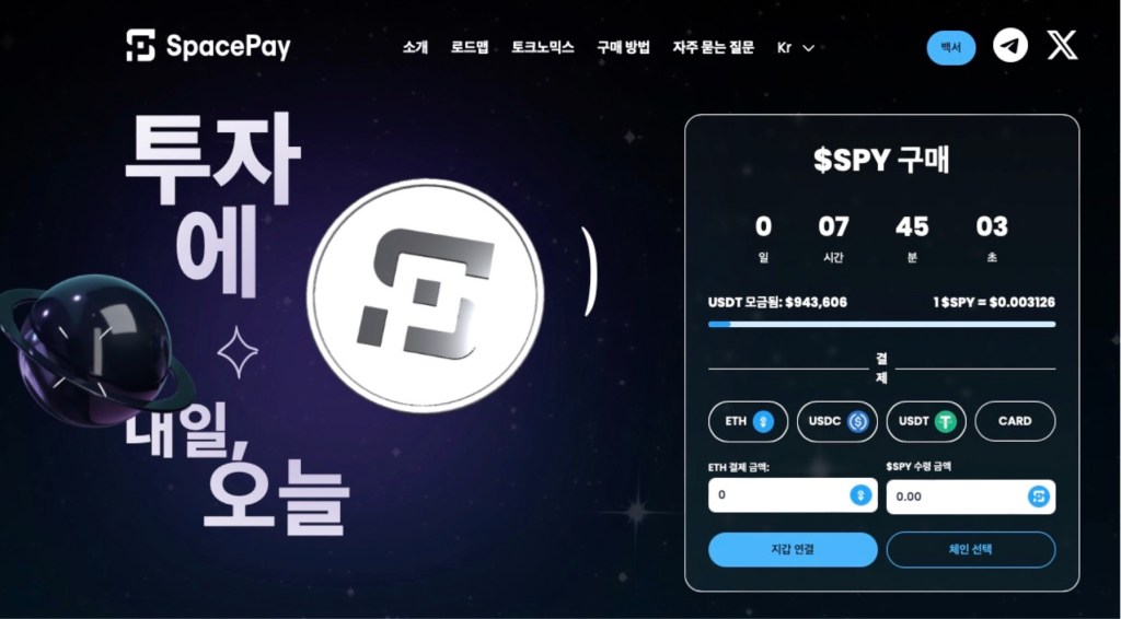 스페이스페이 - 프리세일 코인 추천